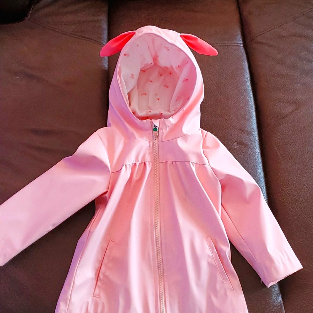 Cute Toddler Girl Bunny Rain Coat (2T)